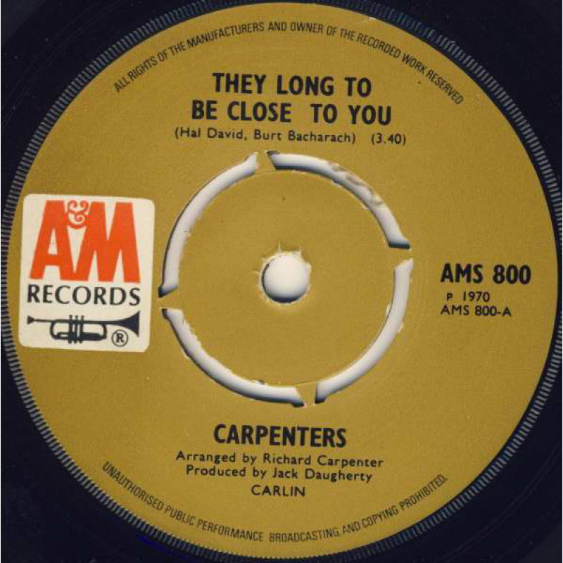 Carpenters – They Long To Be Close To You Carpenters – They Long To Be Close To You